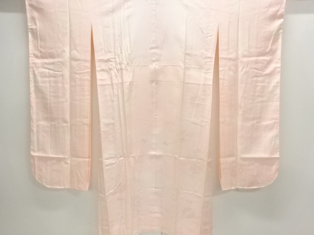 JAPANESE KIMONO / HITOE JUBAN FOR FURISODE / WOVEN SNOWFLAKE & FLOWERS